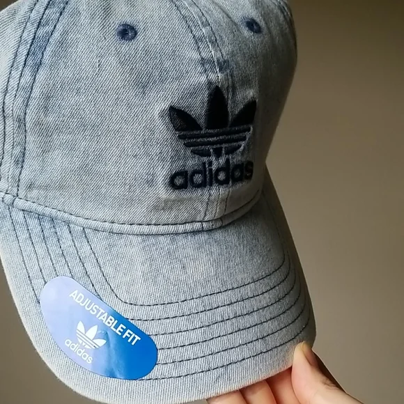 Adidas®NWT Saturday Denim Light Wash Baseball - Picture 2 of 4